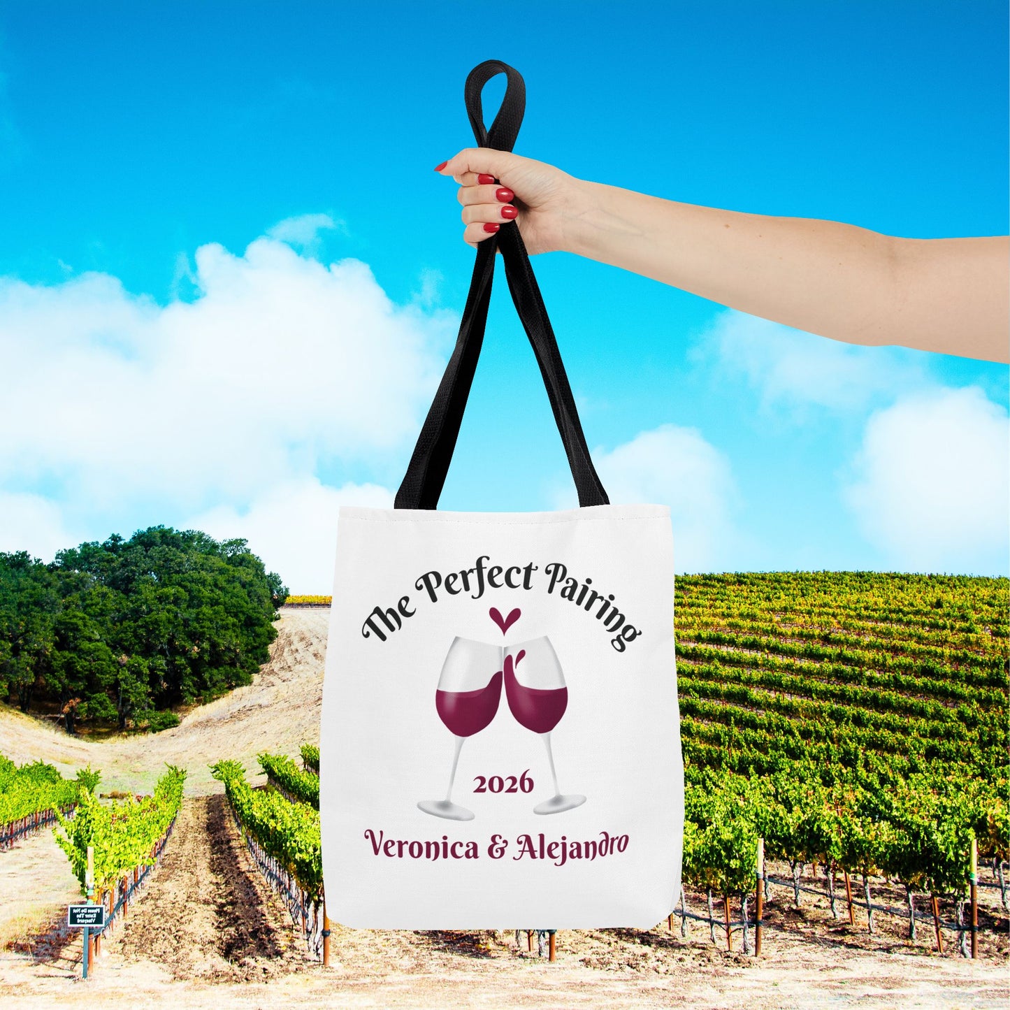 The Perfect Pairing Personalized Tote Bag (ENTER NAMES & YEAR BELOW IN THE ORDER SPECIAL INSTRUCTIONS)
