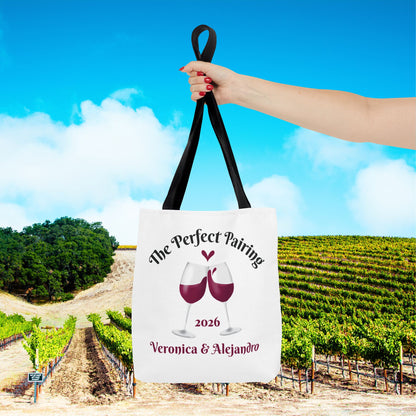 The Perfect Pairing Personalized Tote Bag (ENTER NAMES & YEAR BELOW IN THE ORDER SPECIAL INSTRUCTIONS)