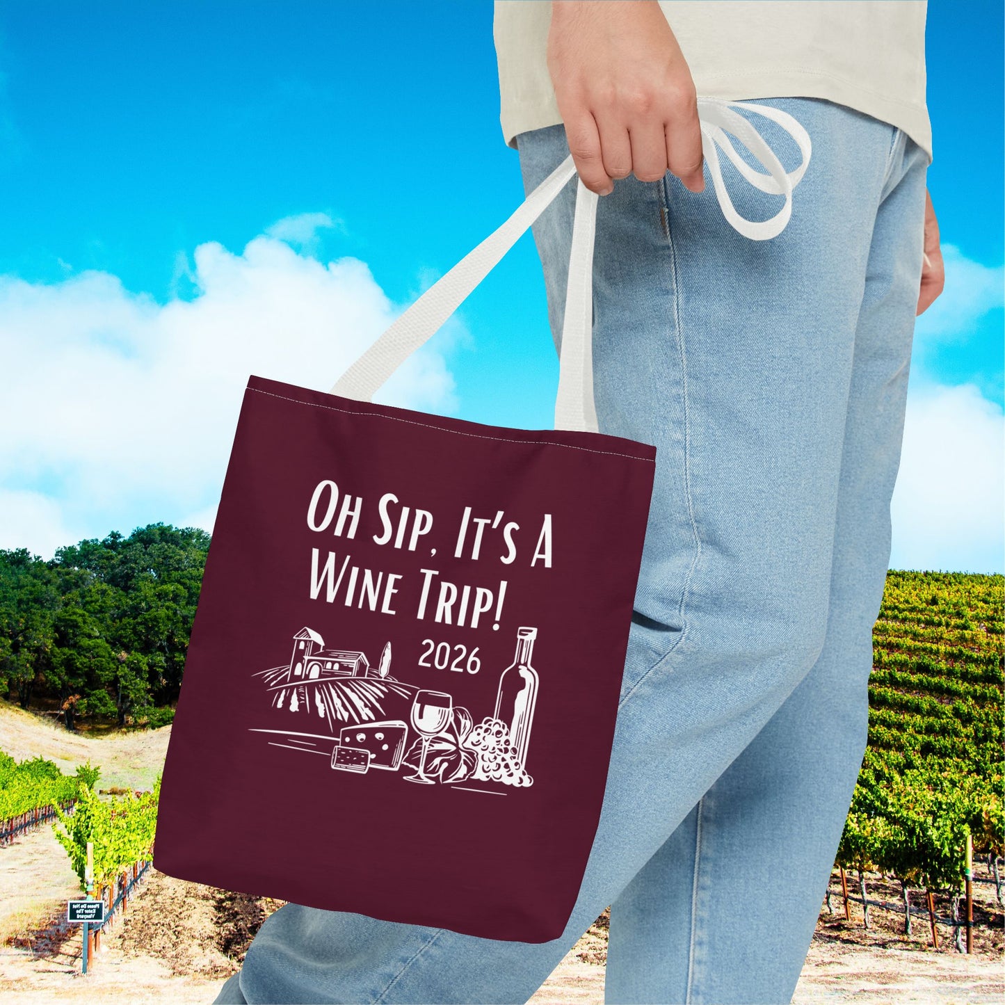 Oh Sip It's A Wine Trip 2026 Personalized Tote Bag
