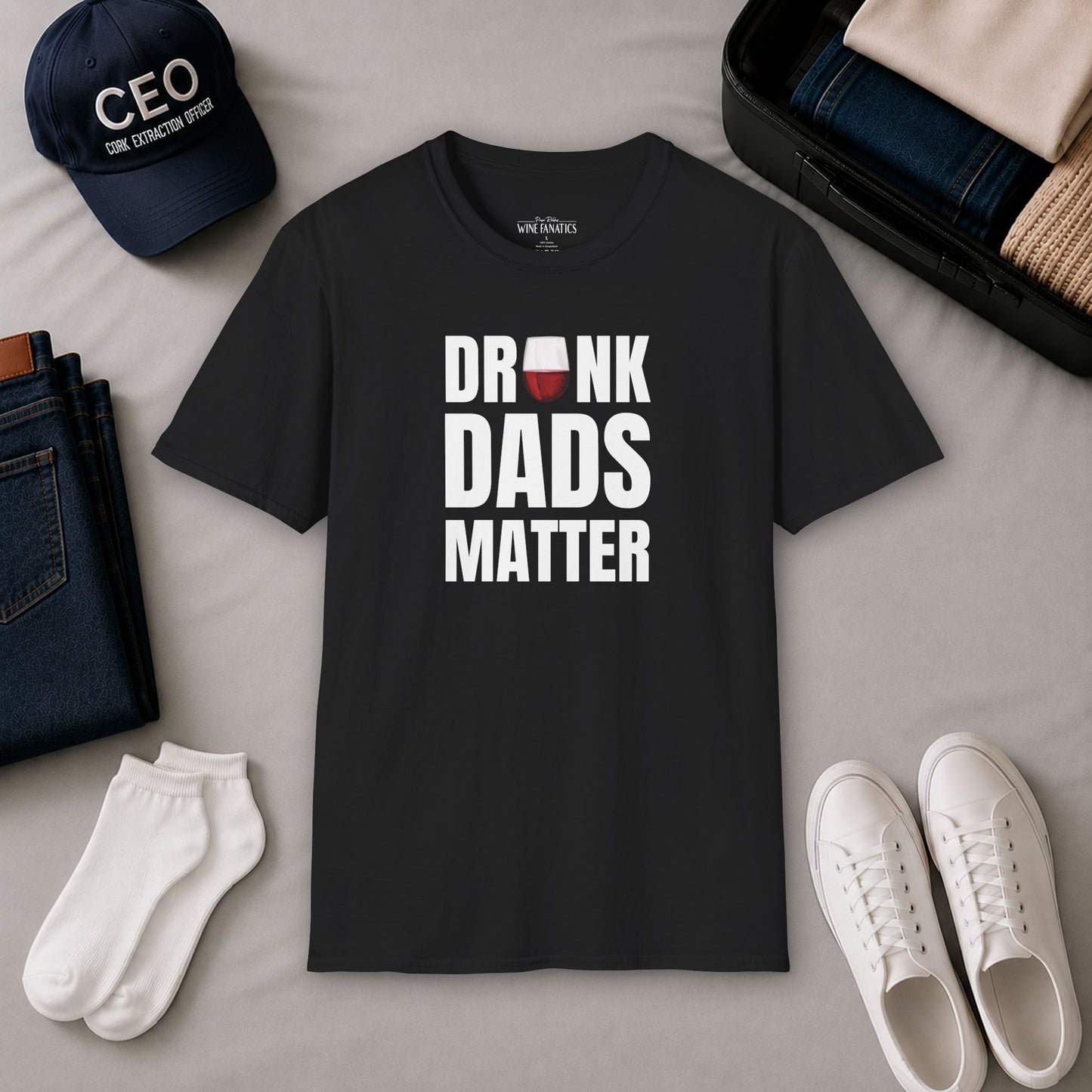 Drunk Dads Matter Crew Neck T-Shirt