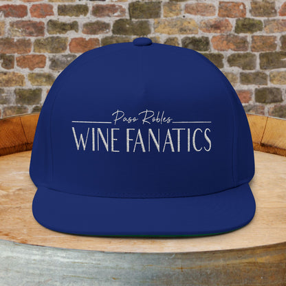 Paso Robles Wine Fanatics Embroidered Logo Flat Bill Cap
