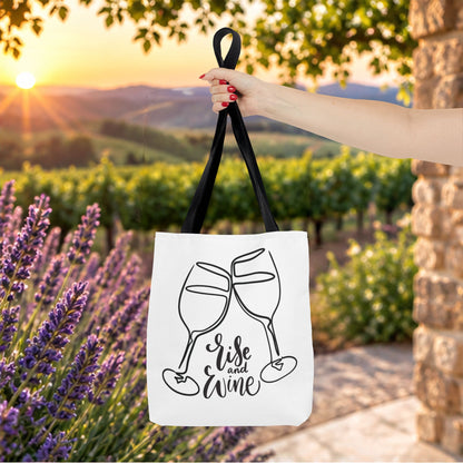 Rise & Wine Personalized Tote Bag