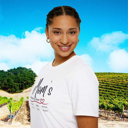 Mom's Reason To Wine Personalized Tee