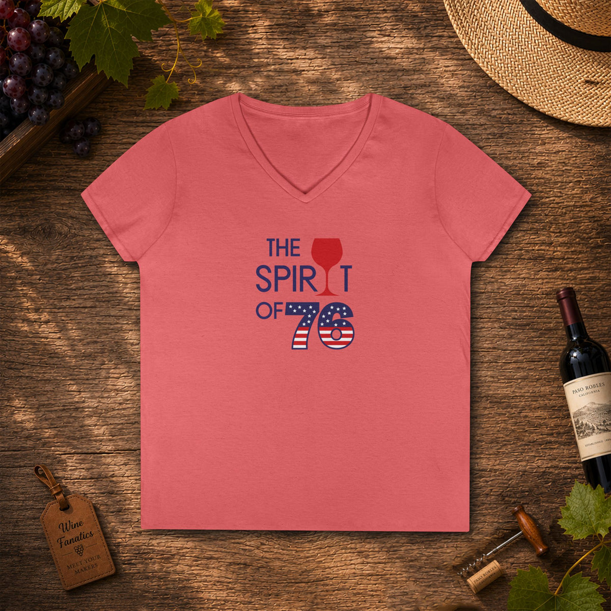 The Spirit of 76 Independence Day Ladies V-Neck Tee