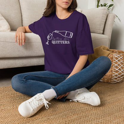 Spitters Are Quitters (wine) Crewneck Tee