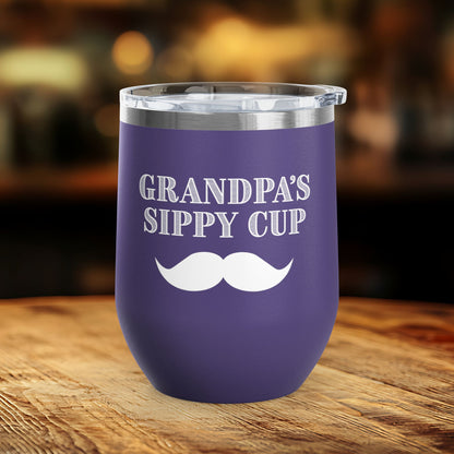 Grandpa's Sippy Cup (mustache) Wine Tumbler