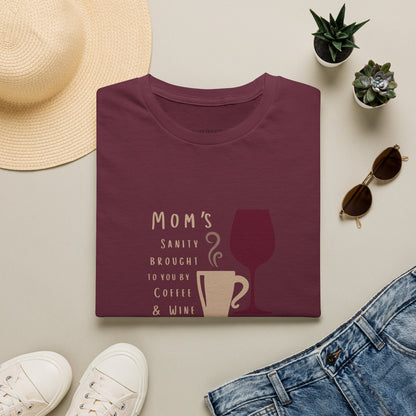 Mom's sanity brought to you by Coffee & Wine Crewneck Tee