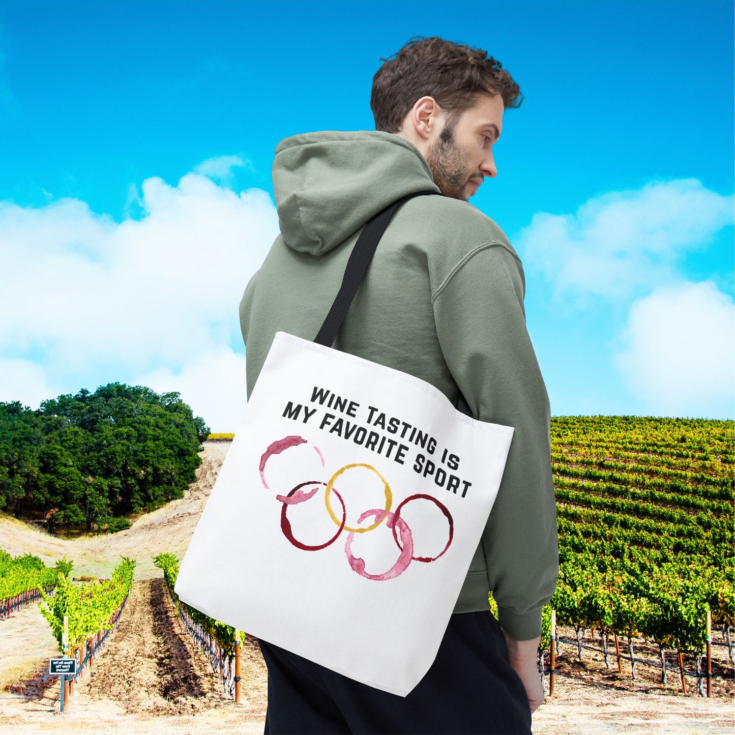 Wine Tasting Is My Favorite Sport Personalized Tote Bag