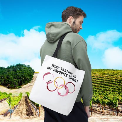 Wine Tasting Is My Favorite Sport Personalized Tote Bag