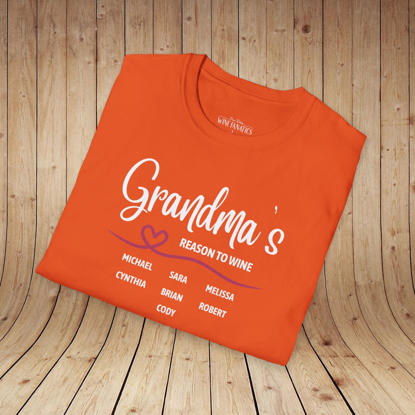 Grandma's Reason To Wine Personalized T-Shirt