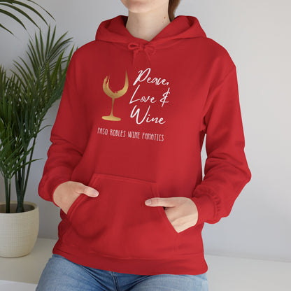 Peace, Love & Wine Gold Glass Hoodie