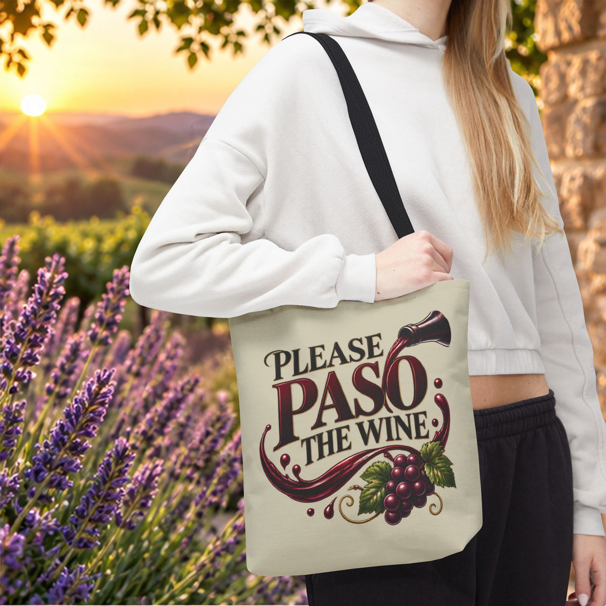 Please Paso The Wine Personalized Tote Bag