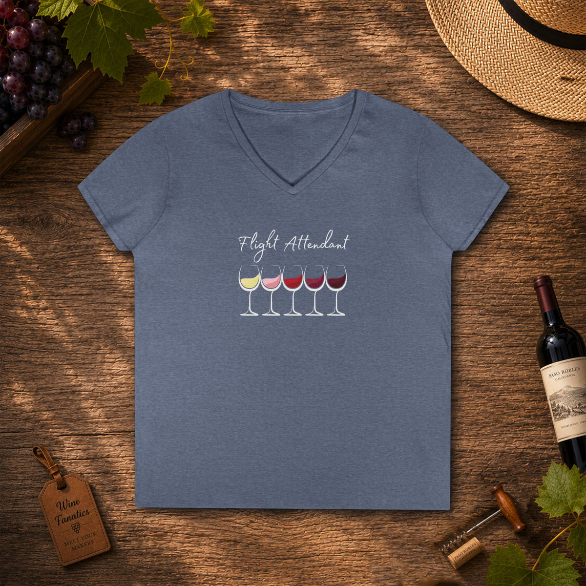 Flight Attendant Ladies V-Neck  Tee