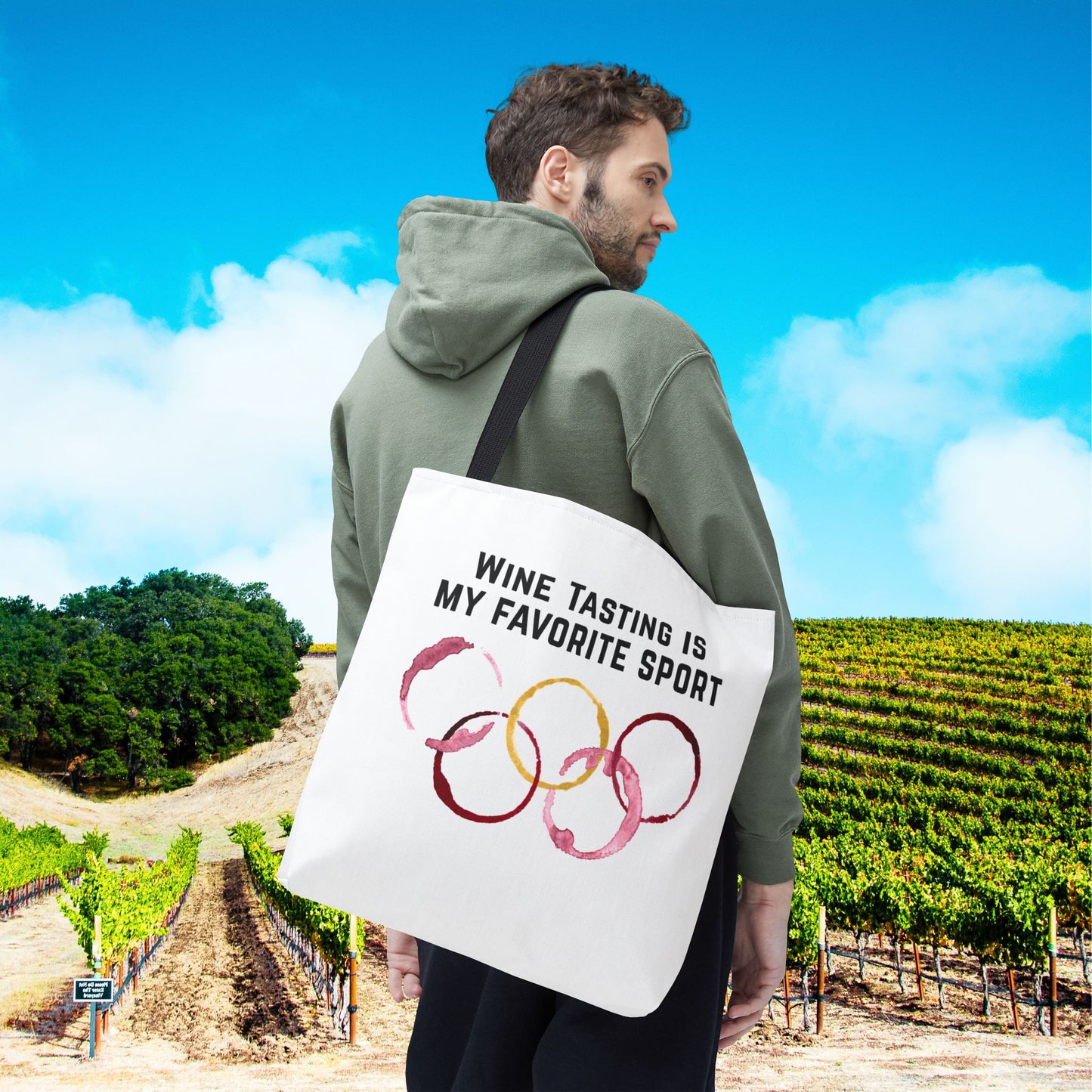 Wine Tasting Is My Favorite Sport Personalized Tote Bag