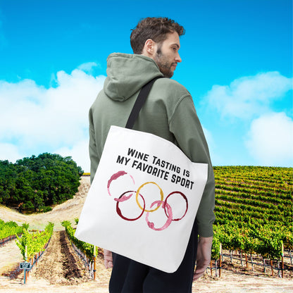 Wine Tasting Is My Favorite Sport Personalized Tote Bag