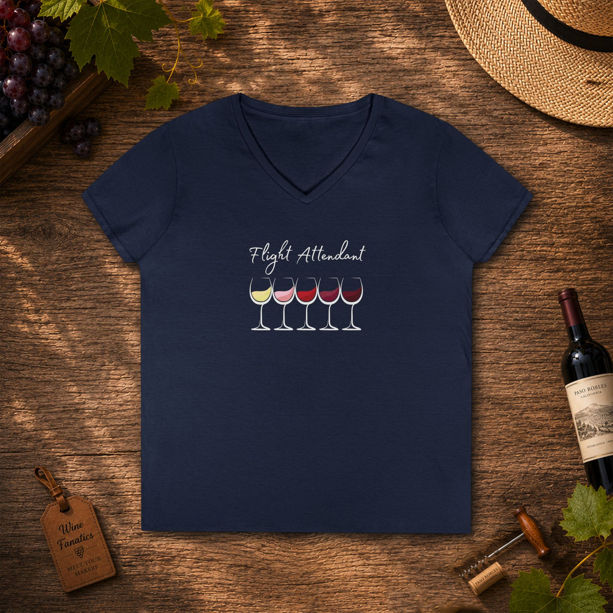 Flight Attendant Ladies V-Neck  Tee
