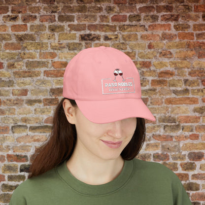 Paso Robles Wine Fanatics Toast Embroidered White Banner Cap