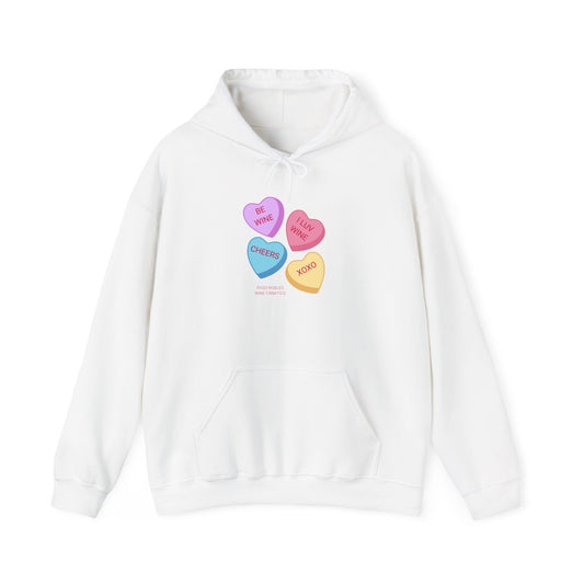 Wine Conversation Hearts Hoodie