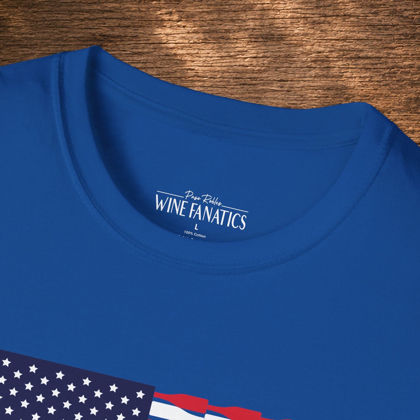 Red Wine & Blue Independence Day Unisex Softstyle T-Shirt