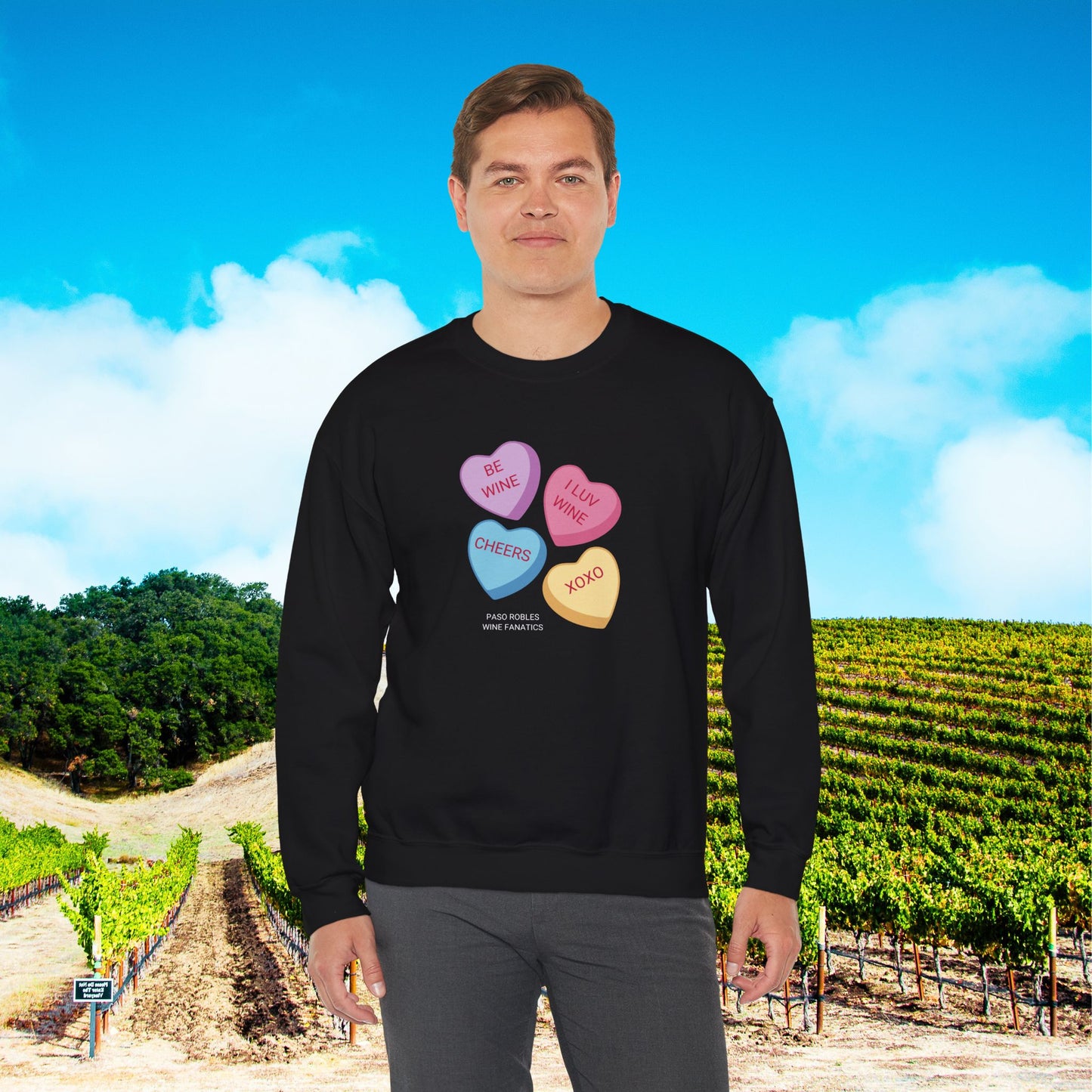 Wine Conversation Hearts Sweatshirt
