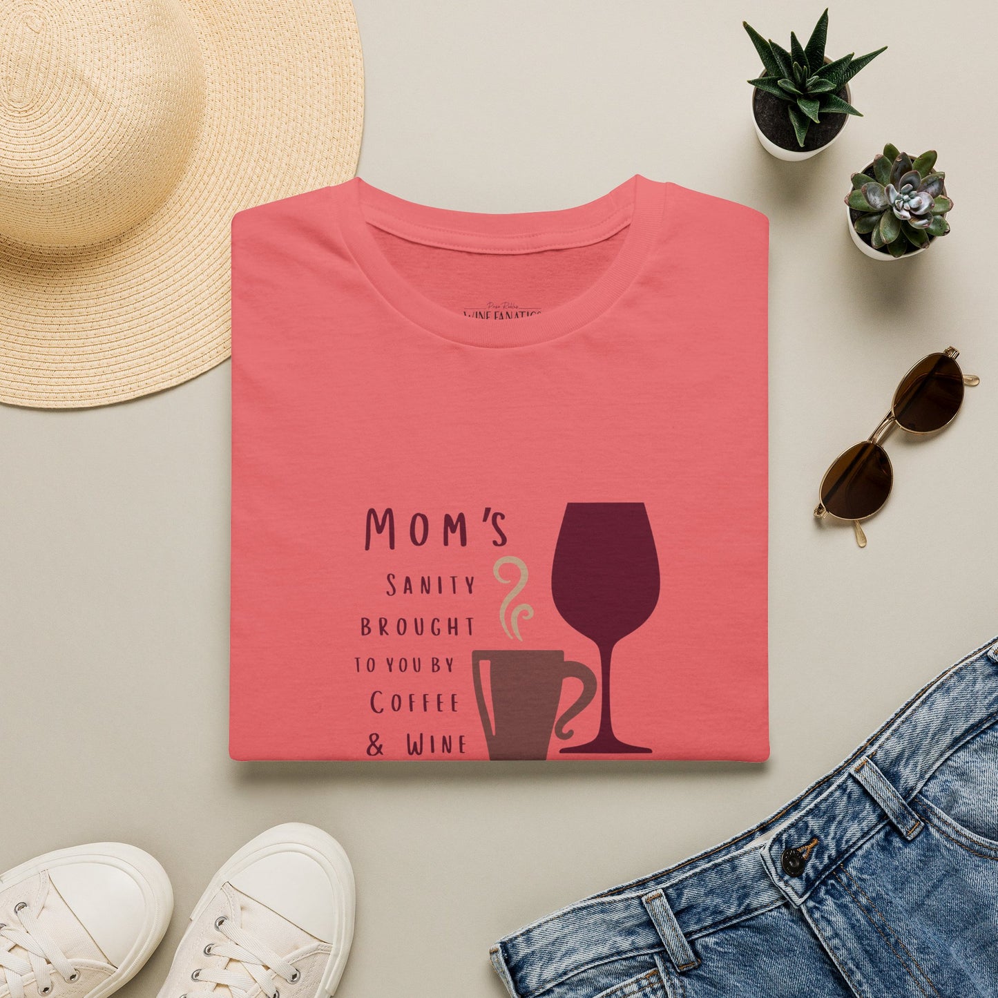 Mom's sanity brought to you by Coffee & Wine Crewneck Tee