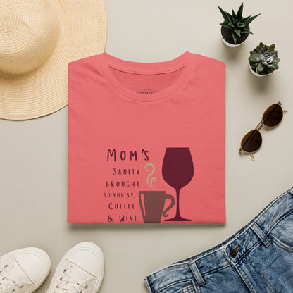 Mom's sanity brought to you by Coffee & Wine Crewneck Tee
