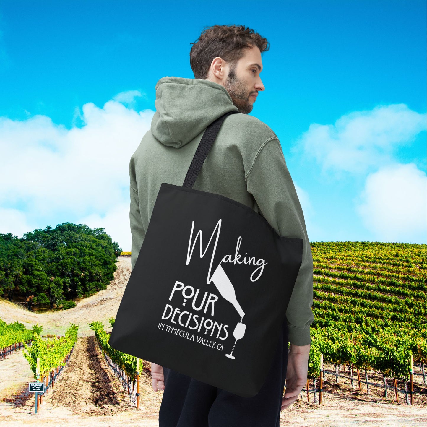 Making Pour Decisions in Temecula Valley, CA Tote Bag