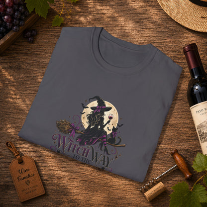 Witch Way To The Wine Unisex Softstyle T-Shirt