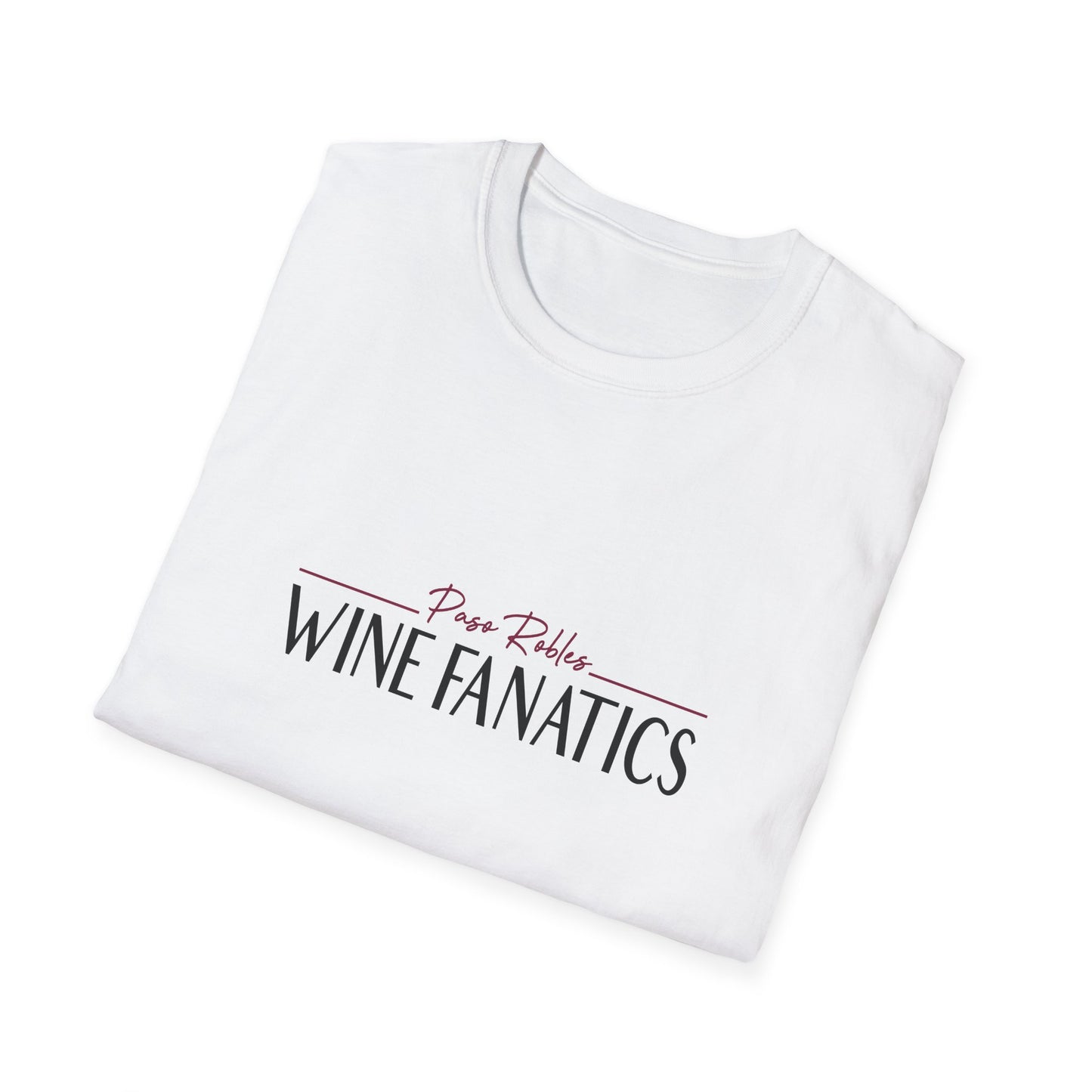 Paso Robles Wine Fanatics Logo Unisex Softstyle T-Shirt