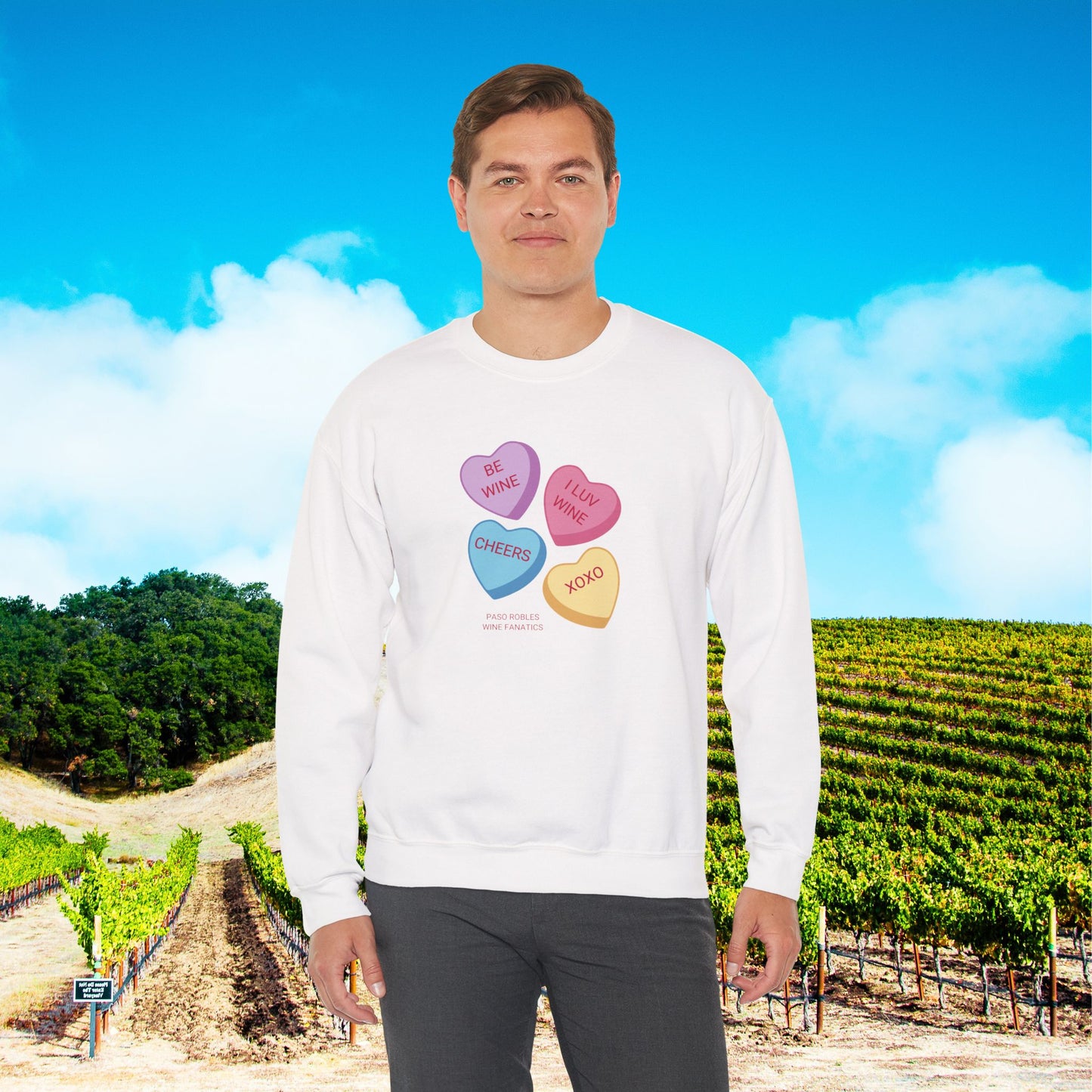 Wine Conversation Hearts Sweatshirt
