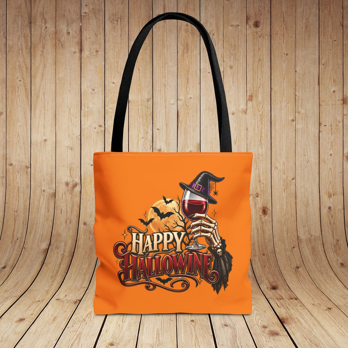 Happy Hallowine Personalized Tote Bag