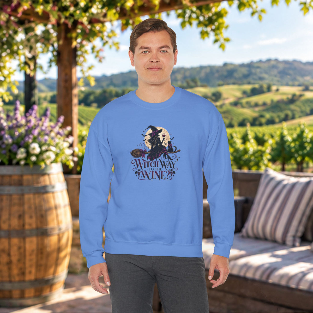 Witch Way To The Wine Sweatshirt