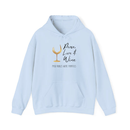 Peace, Love & Wine Gold Glass Hoodie