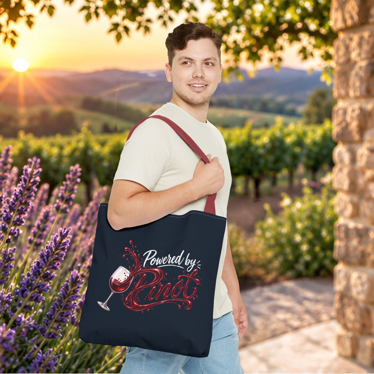 Powered By Pinot Personalized Tote Bag