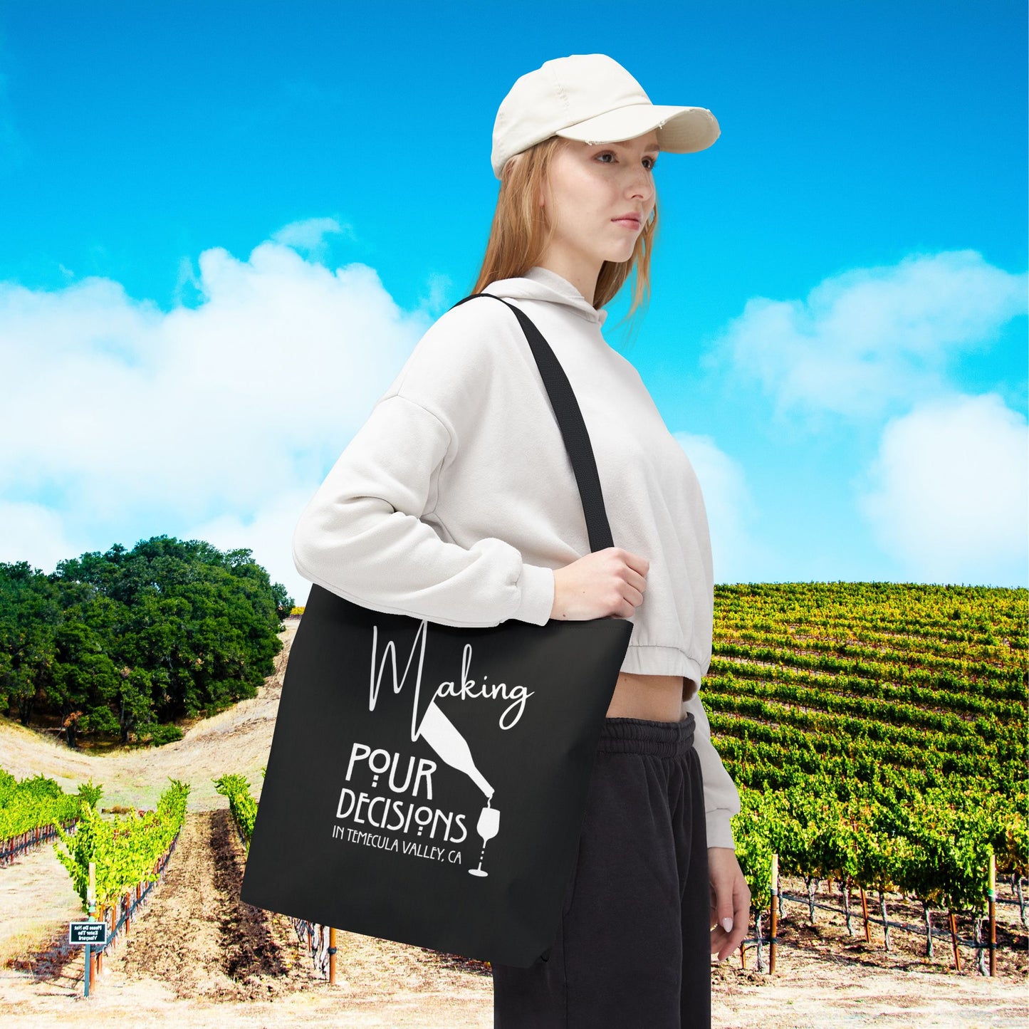 Making Pour Decisions in Temecula Valley, CA Tote Bag