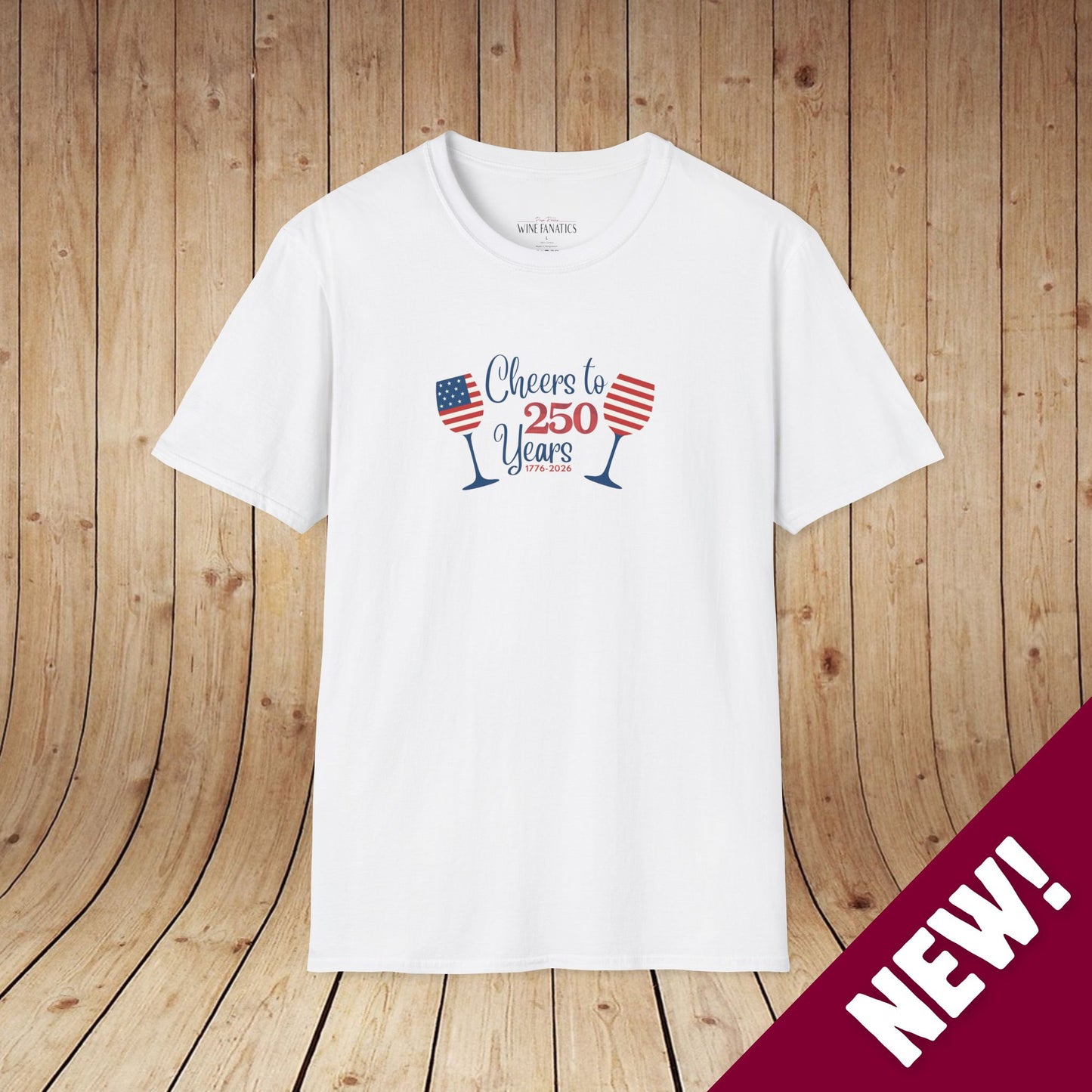 Cheers to 250 Years Independence Day Unisex Softstyle T-Shirt
