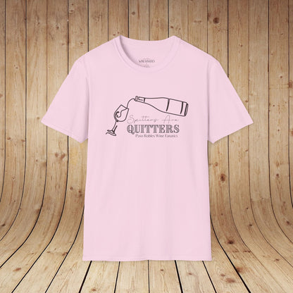 Spitters Are Quitters wine Unisex Softstyle T-Shirt