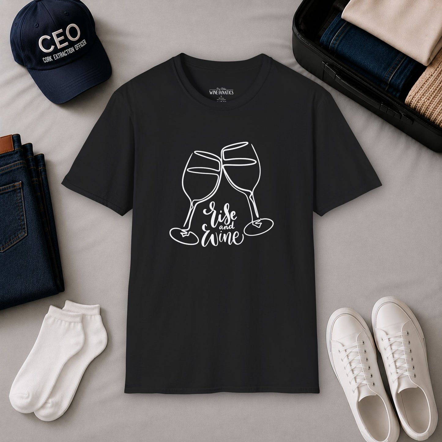 Rise & Wine Crewneck Tee