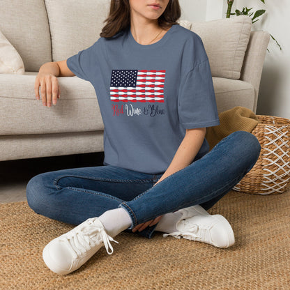 Red Wine & Blue Independence Day Unisex Softstyle T-Shirt