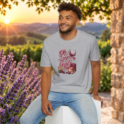 Oh Sip It's A Girl's Trip Personalized Crewneck Tee