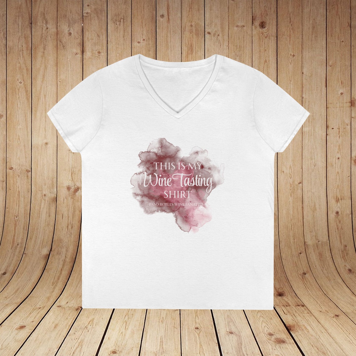 This Is My Wine Tasting Shirt Ladies V-Neck Tee