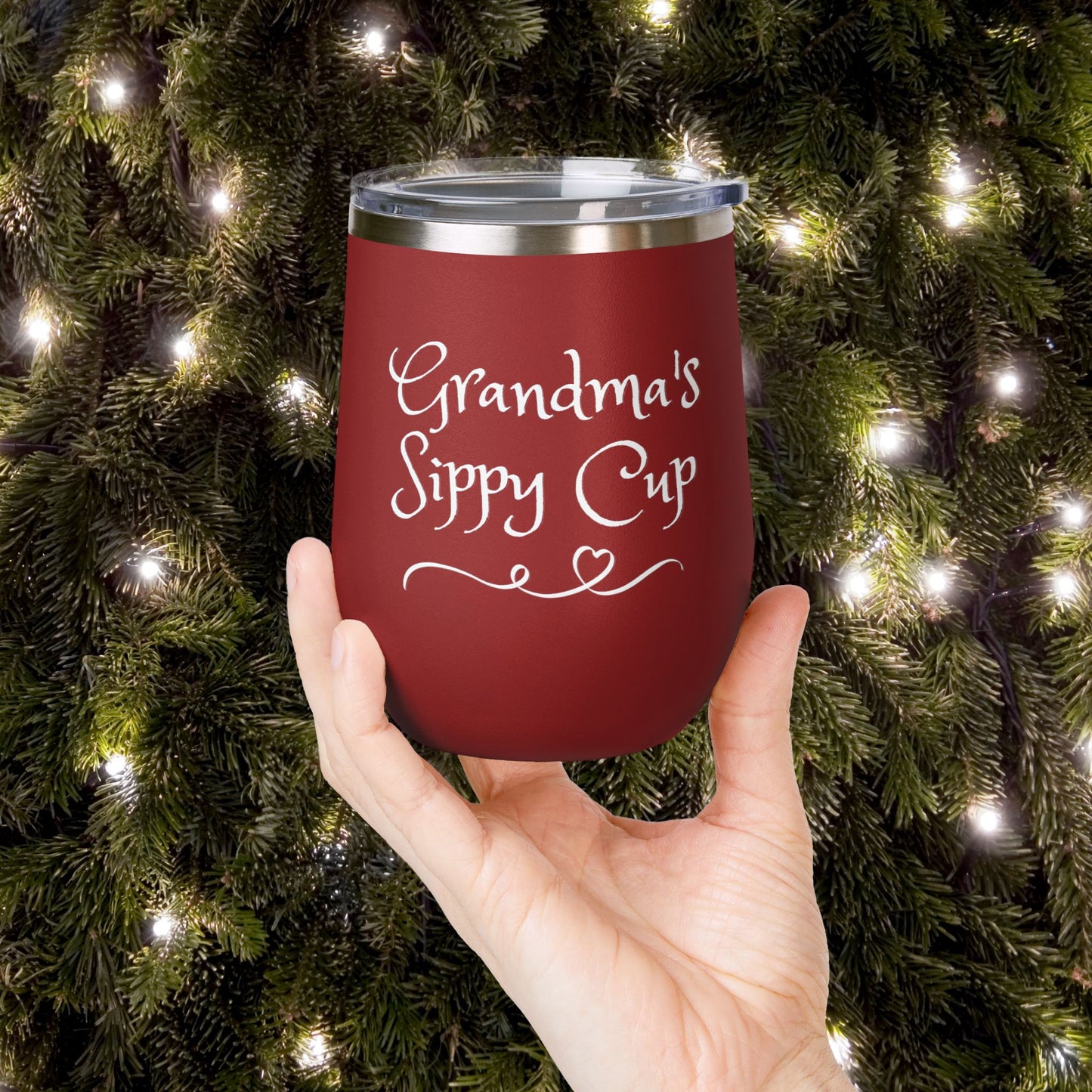 Grandma's Sippy Cup Personalized 12 oz Wine Tumbler