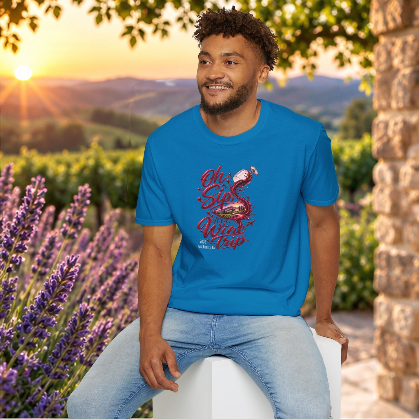 Oh Sip It's A Wine Trip Personalized Crewneck Tee