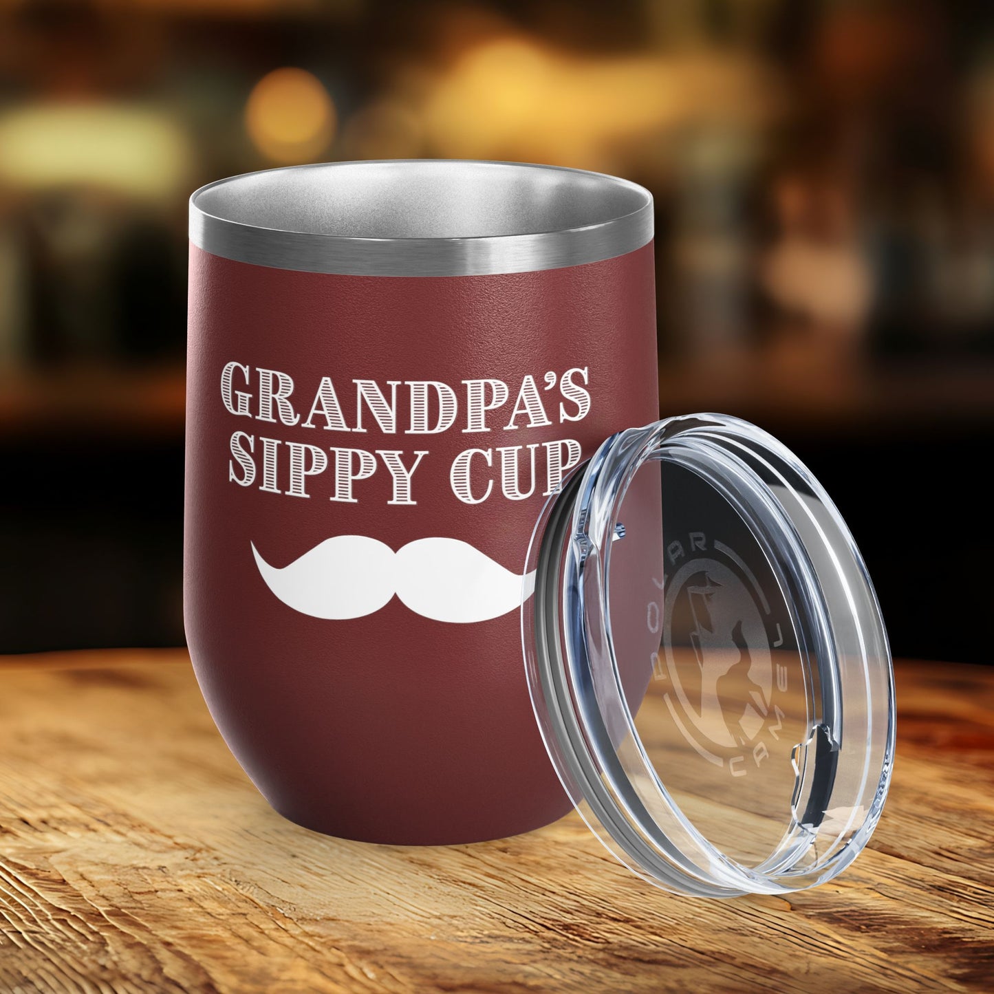Grandpa's Sippy Cup (mustache) Wine Tumbler