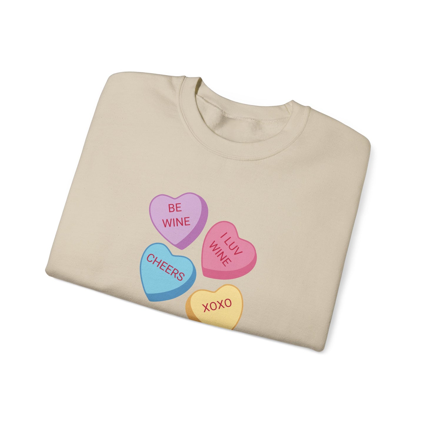 Wine Conversation Hearts Sweatshirt