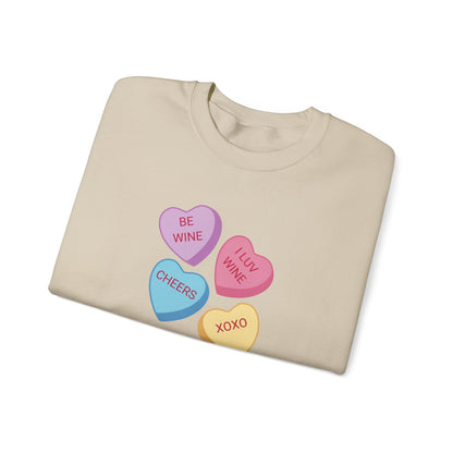 Wine Conversation Hearts Sweatshirt