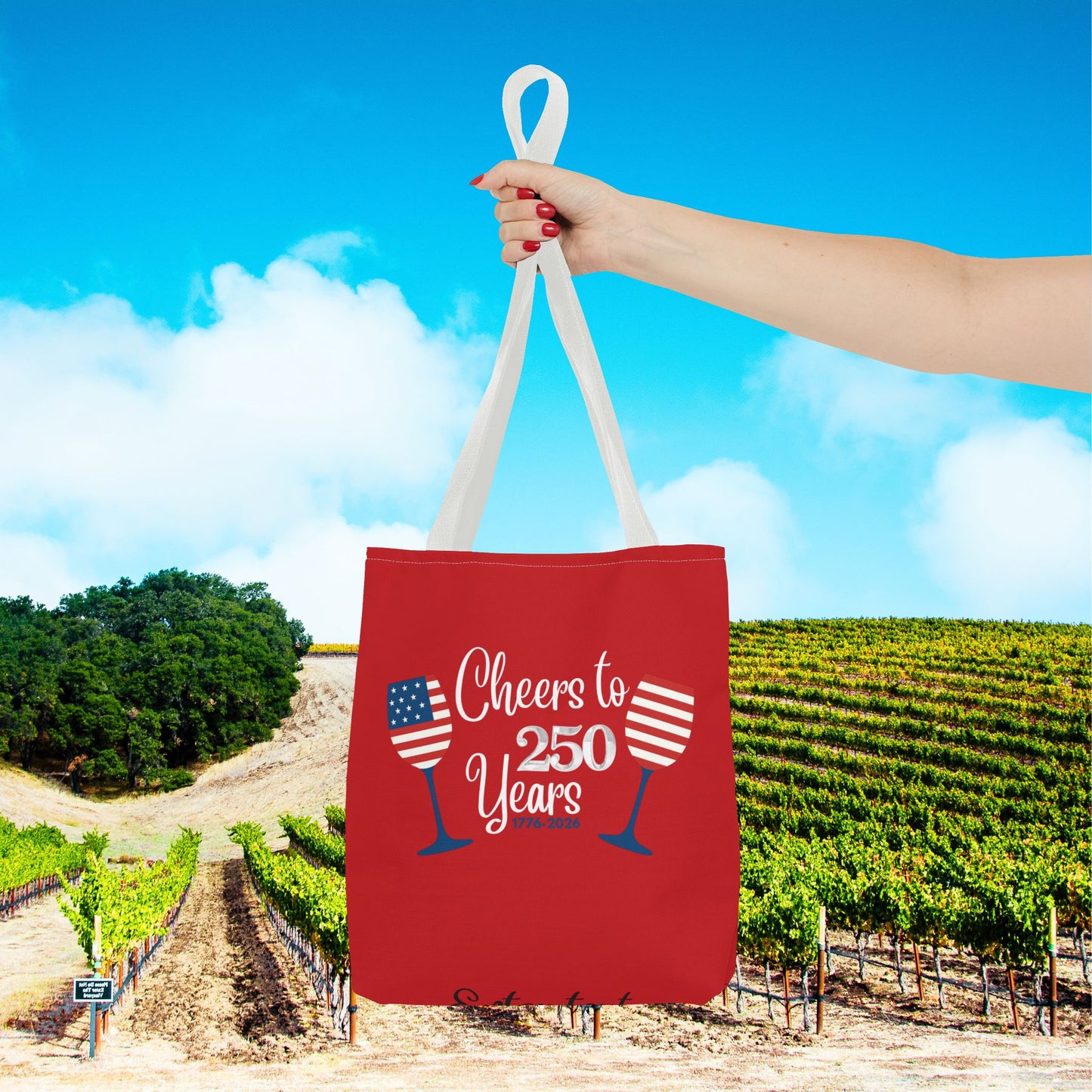 Cheers to 250 Years Independence Day Personalized Tote Bag