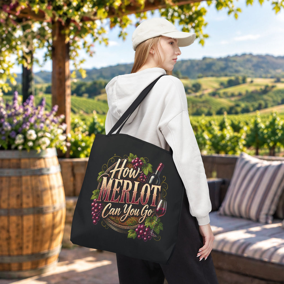 How Merlot Can You Go Personalized Tote Bag