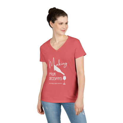 Making Pour Decisions Ladies' V-Neck Tee