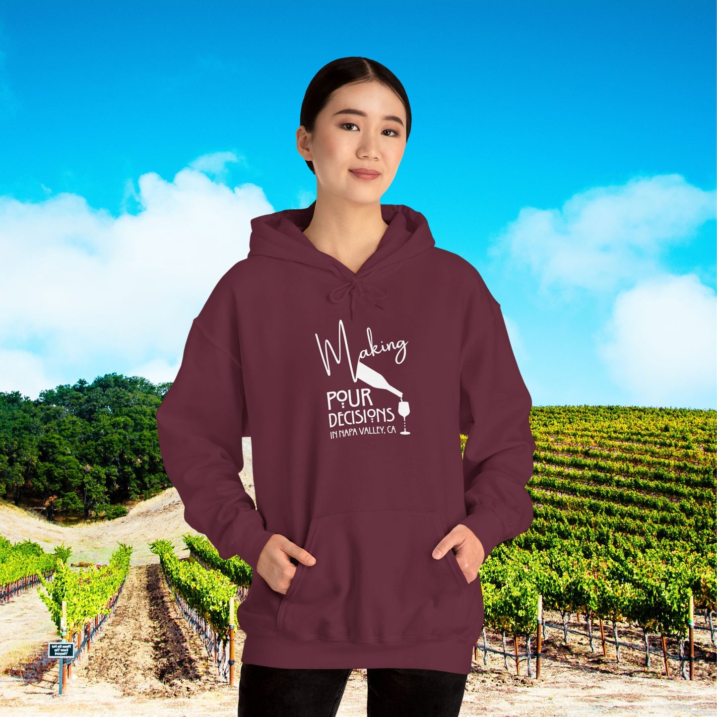 Making Pour Decisions in Napa Valley, CA Hoodie